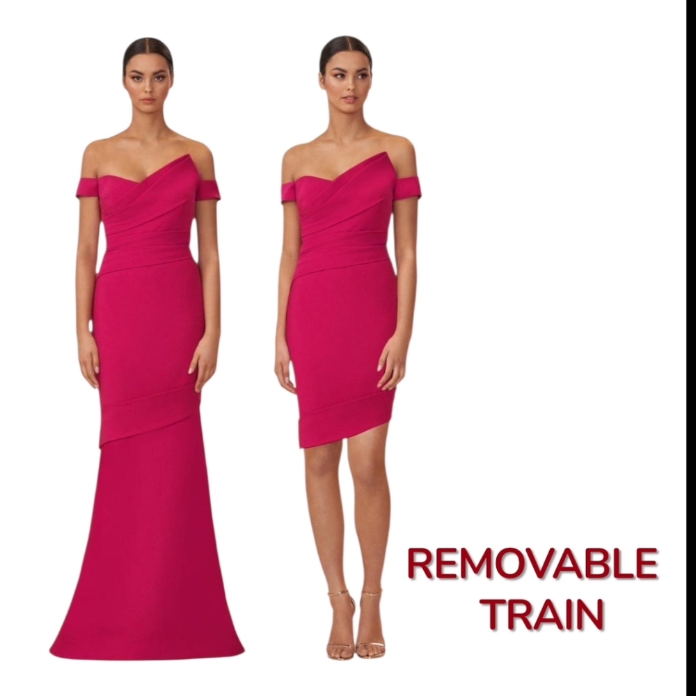 Alexander By Daymor - Fuchsia Maxi Convertible Ball Gown - Size 4